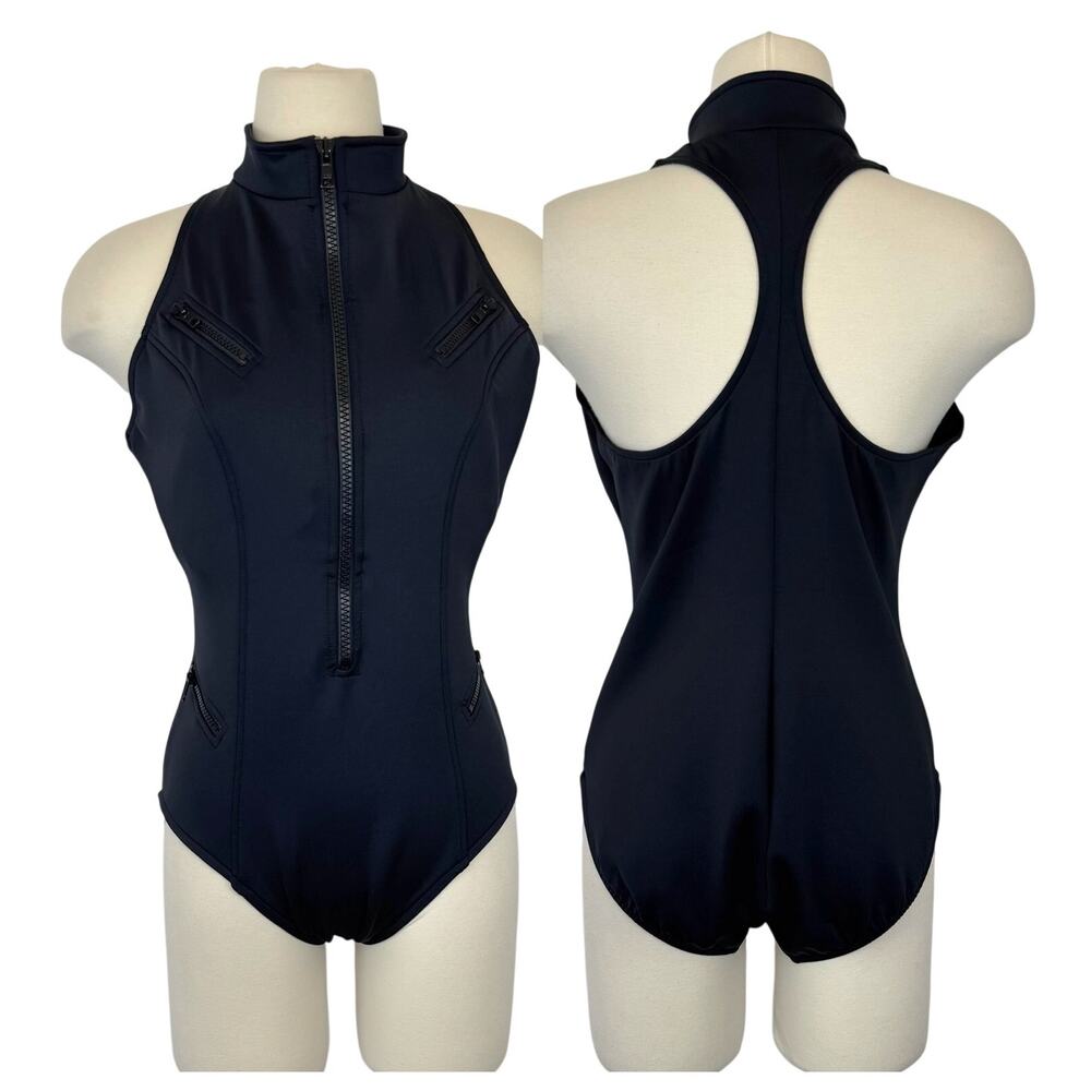 Magicsuit Scuba Coco Zip Front High Neck Underwire One Piece Swimsuit US 14